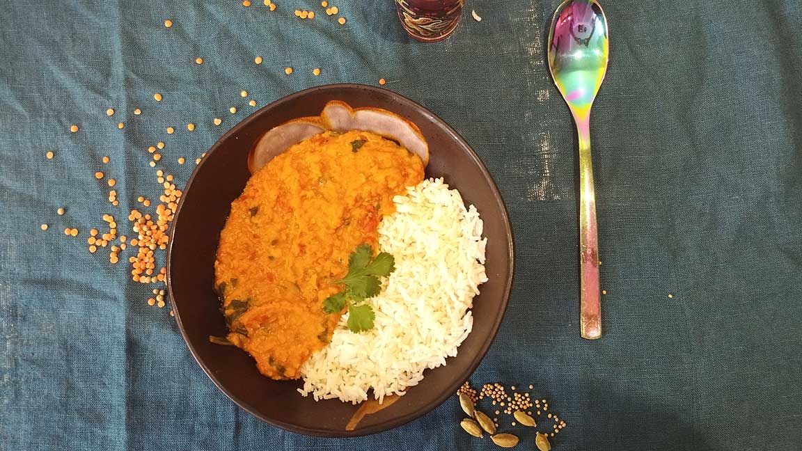 Dahl de lentilles et riz basmati – Image 4