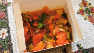 Salade de poivrons et tomates