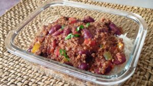 Chili con carne et riz basmati
