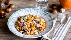 Crozets au butternut & champignons