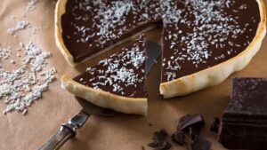 Tarte au chocolat et noix de coco