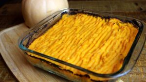 Parmentier de butternutt au poulet
