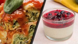 Lasagnes végétariennes & panna cotta