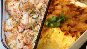 Poulet mariné et gratin dauphinois
