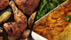 Cuisse de poulet et gratin dauphinois
