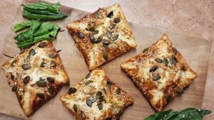 Feuilleté aux épinards et graines de tournesol