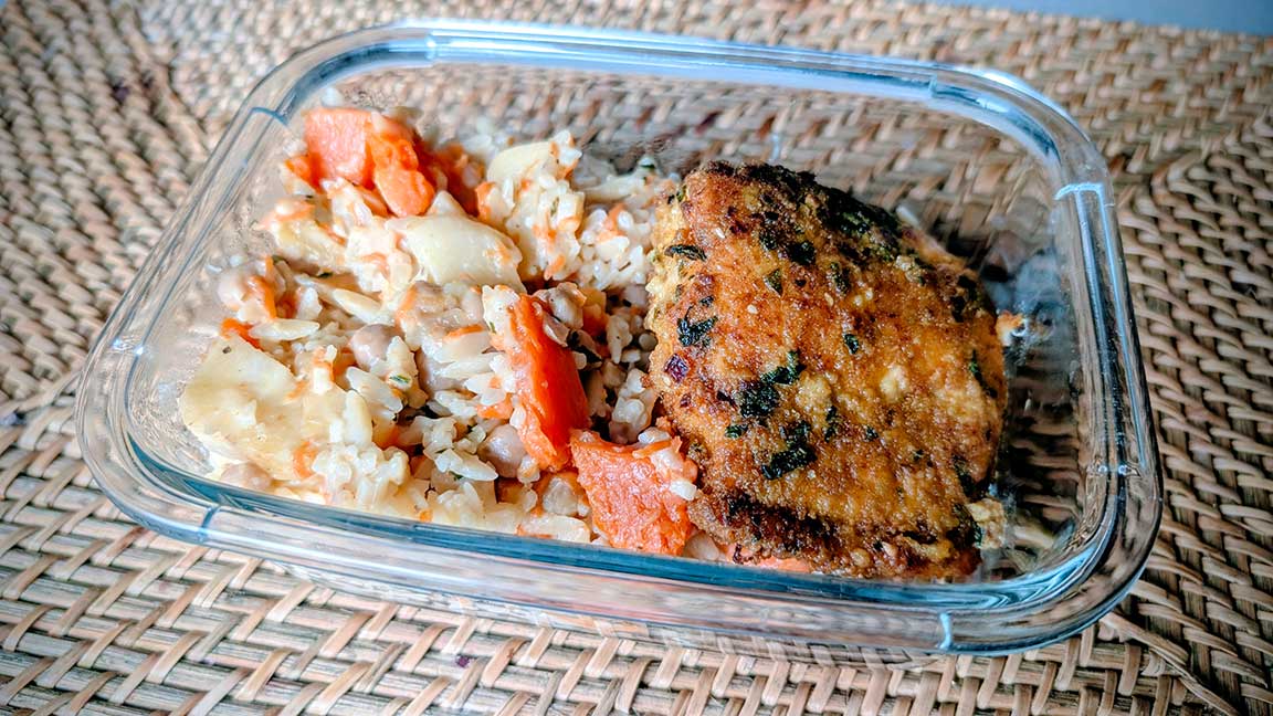 Dos de poisson blanc frit, poêlée de légumes